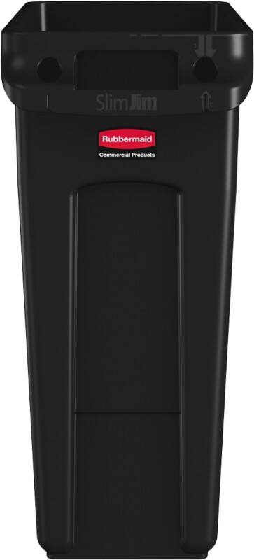 Corbeille à papier Rubbermaid PE (Polyéthylène) 60 L 27,9 (l) x 55,8 (p) x 63,5 (h) cm Noir