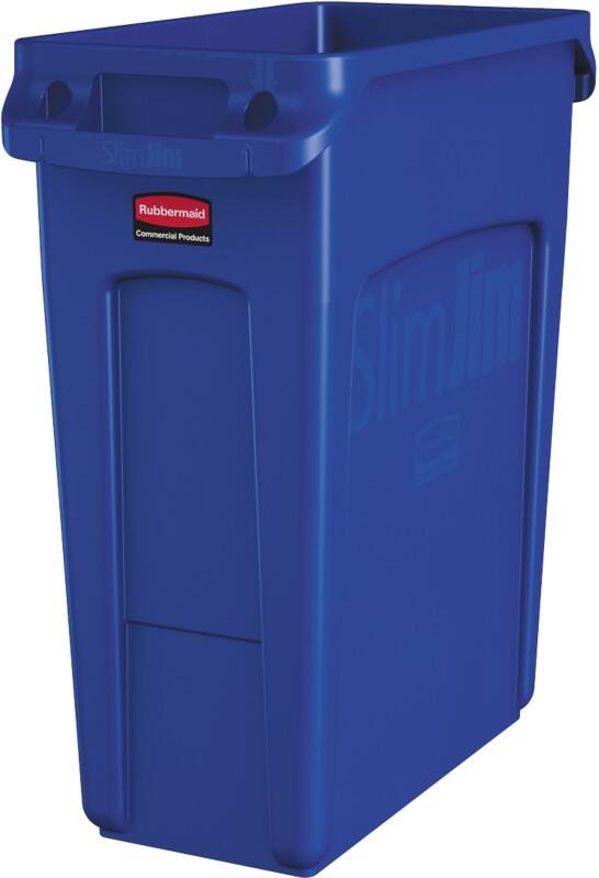 Corbeille à papier Rubbermaid PE (Polyéthylène) 60 L 27,9 (l) x 55,8 (p) x 63,5 (h) cm Bleu