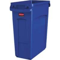 Corbeille à papier Rubbermaid PE (Polyéthylène) 60 L 27,9 (l) x 55,8 (p) x 63,5 (h) cm Bleu