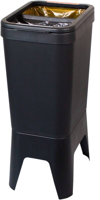 Corbeille à papier bonton PP (Polypropylène) Recyclé 40 L 30 (l) x 41 (p) x 76 (h) cm Gris 40 L