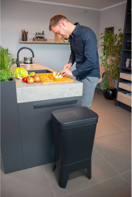 Corbeille à papier bonton PP (Polypropylène) Recyclé 92012732 40 L 30 (l) x 41 (p) x 76 (h) cm Gris 40 L