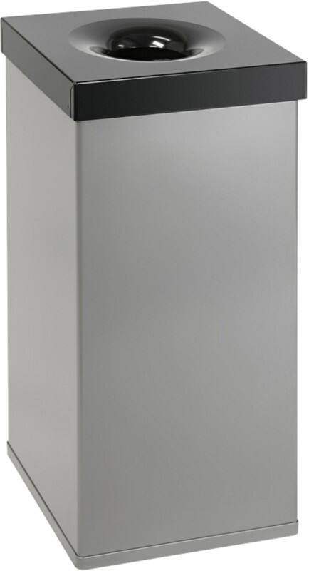 Corbeille à papier DutchDesign Aluminium revêtement par poudre 110 L 37 (l) x 37 (p) x 76,5 (h) cm Gris