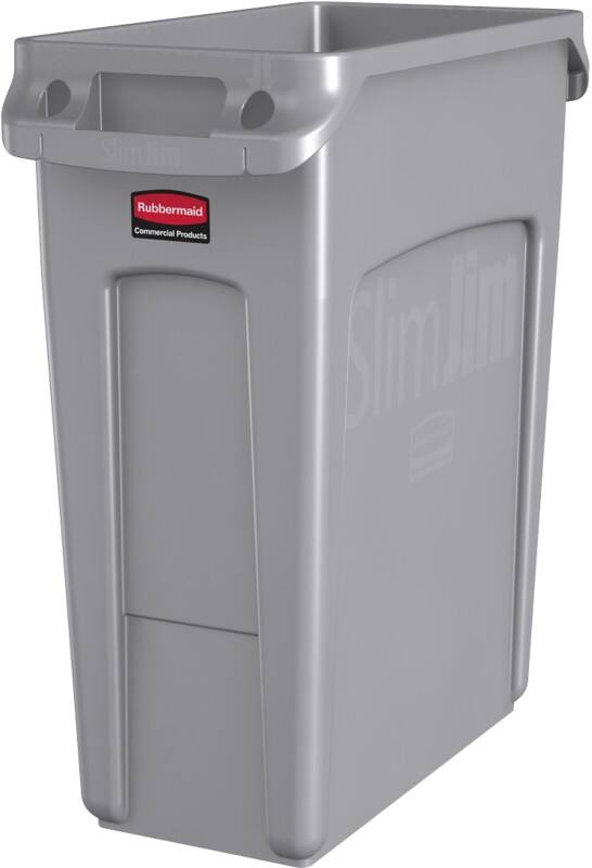 Corbeille à papier Rubbermaid PE (Polyéthylène) 60 L 27,9 (l) x 55,8 (p) x 63,5 (h) cm Gris