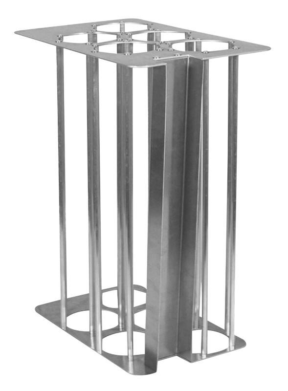 Corbeille à papier bonton PP (Polypropylène) 40 L 19 (l) x 29 (p) x 45,5 (h) cm Argenté