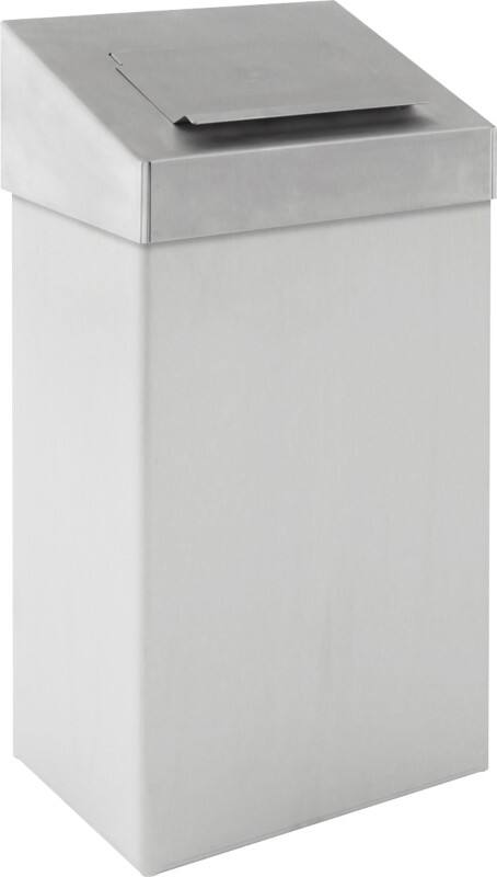 Corbeille à papier DutchDesign Acier inoxydable 18 L 27,7 (l) x 17 (p) x 50 (h) cm Argenté