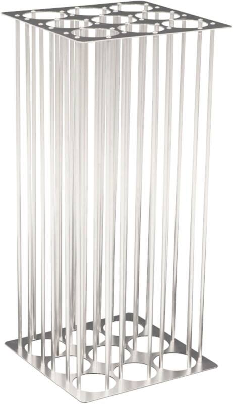 Corbeille à papier DutchDesign Aluminium 110 L 31,9 (l) x 31,9 (p) x 68 (h) cm Argenté