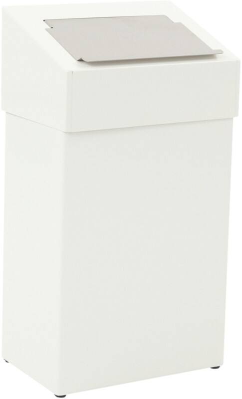Corbeille à papier DutchDesign Aluminium revêtement par poudre 18 L 27,7 (l) x 17 (p) x 50 (h) cm Blanc