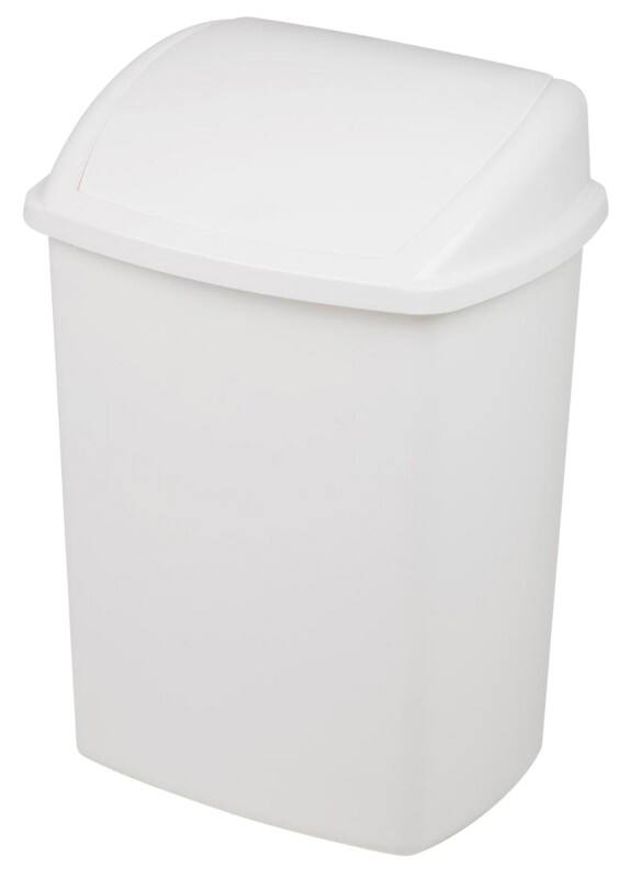 Polyethyleen Prullenbak 40 L 40,3 (B) x 31,5 (D) x 55,8 (H) cm Wit