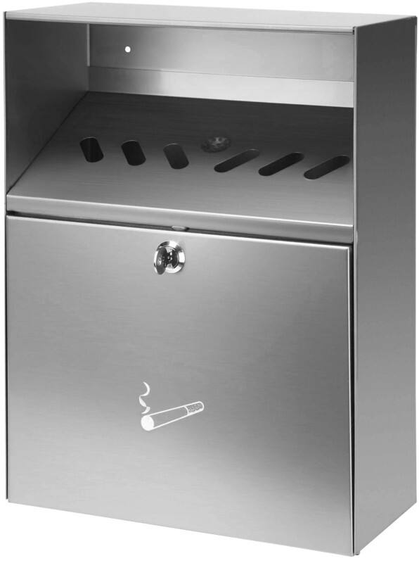 Cendrier V-PART Acier inoxydable 28 x 14 x 37 cm Argenté