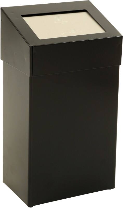 Poubelle DutchDesign 50 L Noir Aluminium