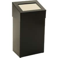 Poubelle DutchDesign 50 L Noir Aluminium