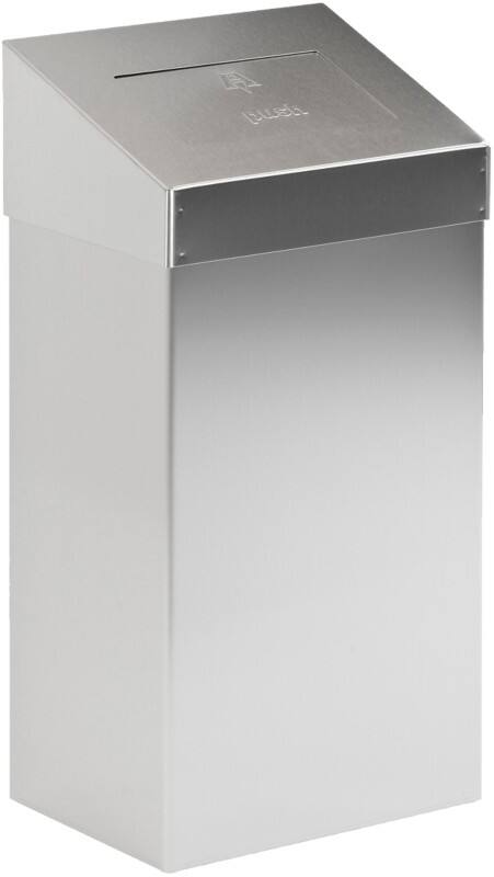 Poubelle push DutchDesign 50 L Gris Acier inoxydable