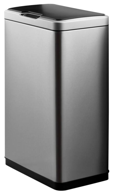 EKO RVS (Roestvrij staal) Sensorprullenbak 40 L 27 (B) x 46 (D) x 65,5 (H) cm Zilver