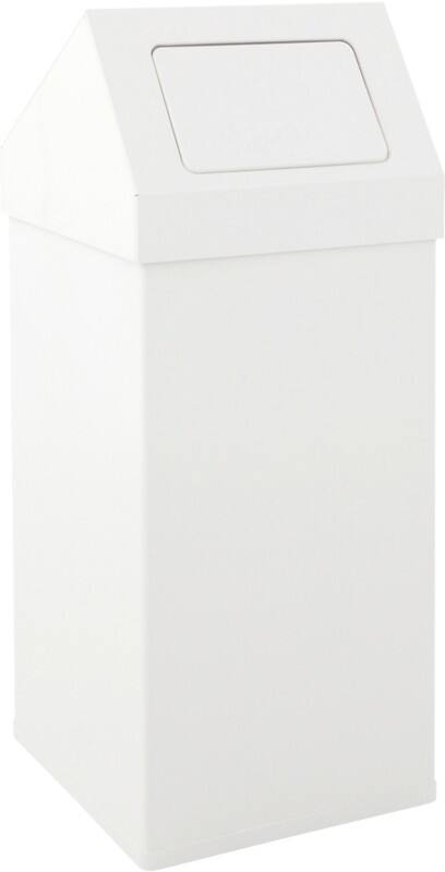 Poubelle push DutchDesign Carro-Push 55 L Blanc Aluminium