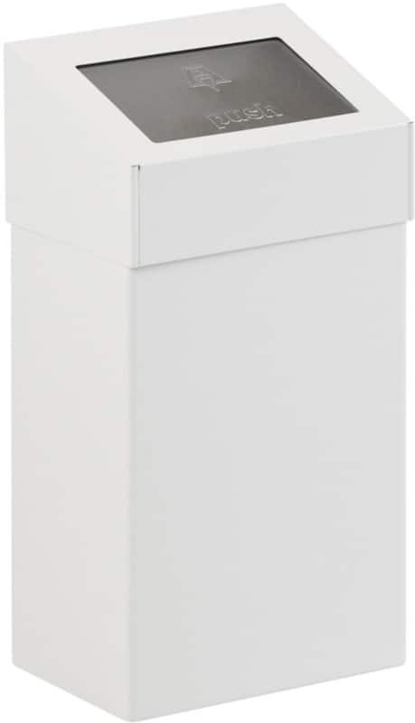 DutchDesign Push prullenbak 18 l Wit Gepoedercoat aluminium