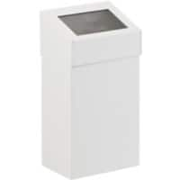 Poubelle push DutchDesign 18 L Blanc Aluminium