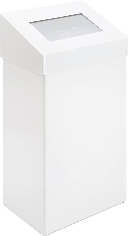 Poubelle push DutchDesign 50 L Blanc Aluminium