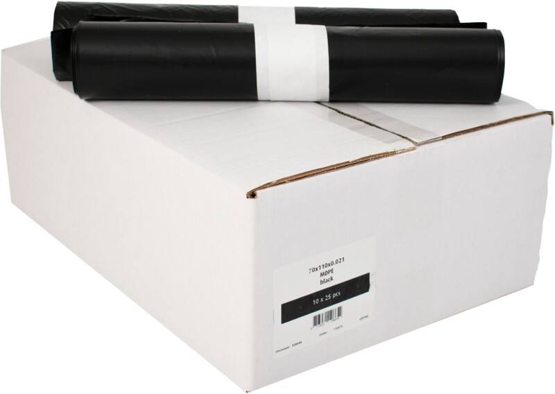 Gemiddeld gebruik Afvalzak 120 l Zwart Mdpe 10 Stuks