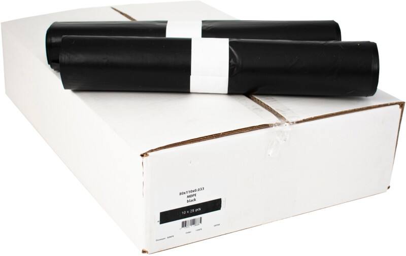 Gemiddeld gebruik Afvalzak 140 l Zwart Mdpe 10 Stuks