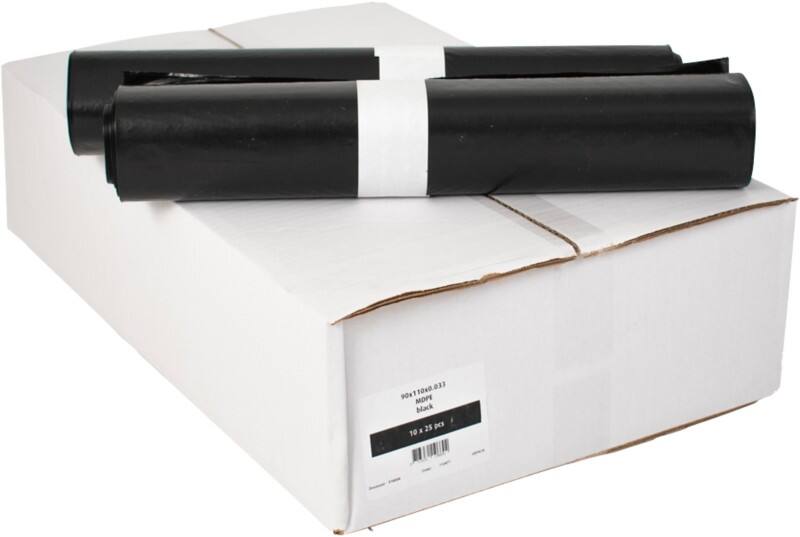 Gemiddeld gebruik Afvalzak 160 l Zwart Mdpe 10 Stuks