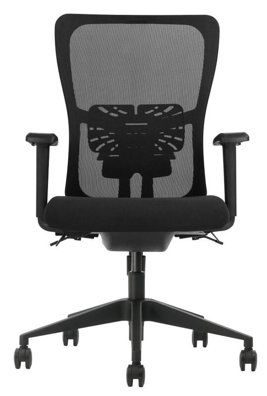 Schaffenburg Bureaustoel Basis mechanisme Mesh 3D armleuning In hoogte verstelbare zitting Zwart 250