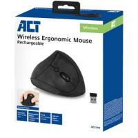 ACT AC5100 Ergonomische muis Bedraad / Draadloos Oplaadbaar Zwart