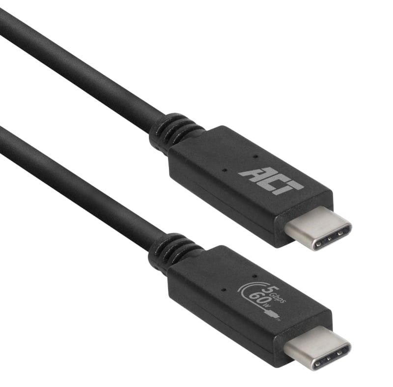 ACT USB-C-kabel AC7402 Zwart 2 m