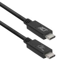 ACT USB-C-kabel AC7402 Zwart 2 m