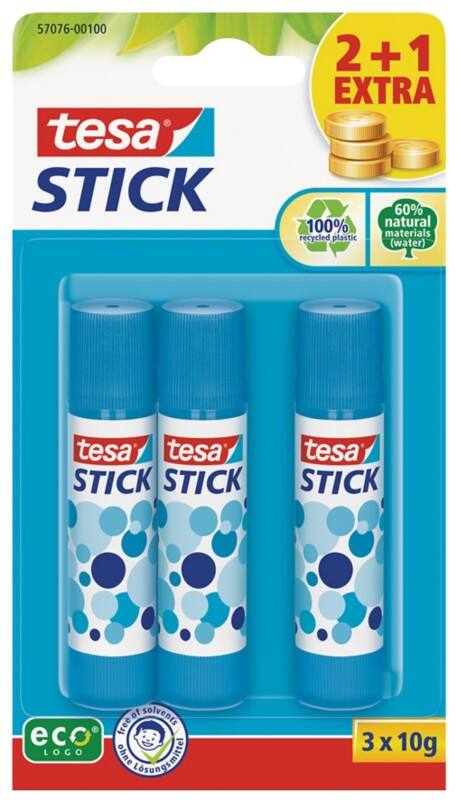 tesa Lijmstift Stick 3 Kleurloos 57076-00100-05 2+1 stuks