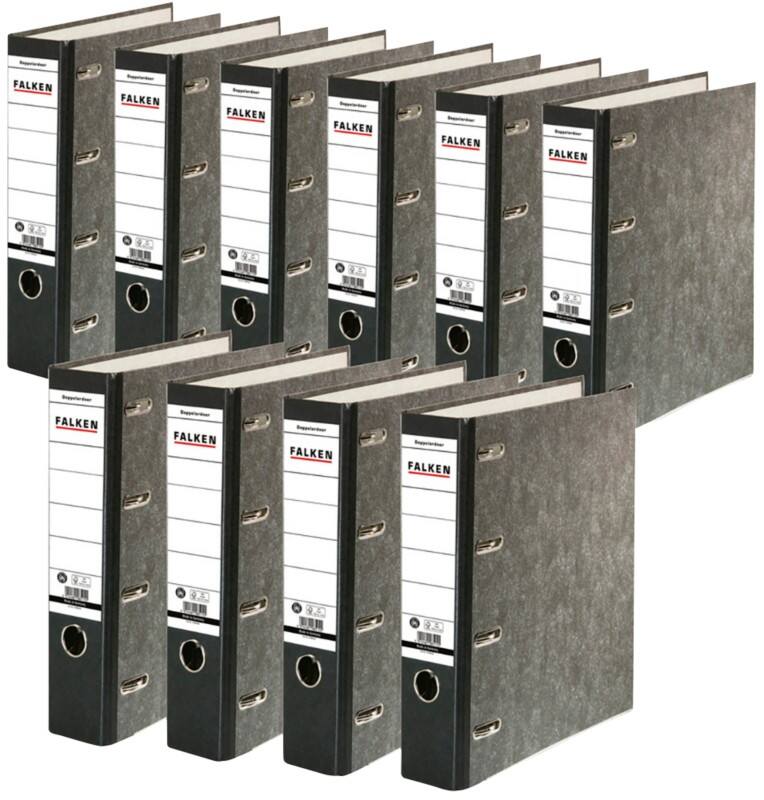 Classeur à levier Falken Large A5 70 mm Noir 15026820000F Plastique Paysage
