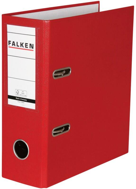 Falken Breed Ordner A5 80 mm Rood 11285657 Kunststof Staand