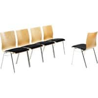 Mayer Sitzmöbel Stapelbare stoel Stof Zwart 2118 530 x 540 x 830 mm Pak van 2
