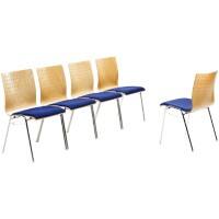 Mayer Sitzmöbel Stapelbare stoel Stof Medium-blauw 2118 530 x 540 x 830 mm Pak van 2