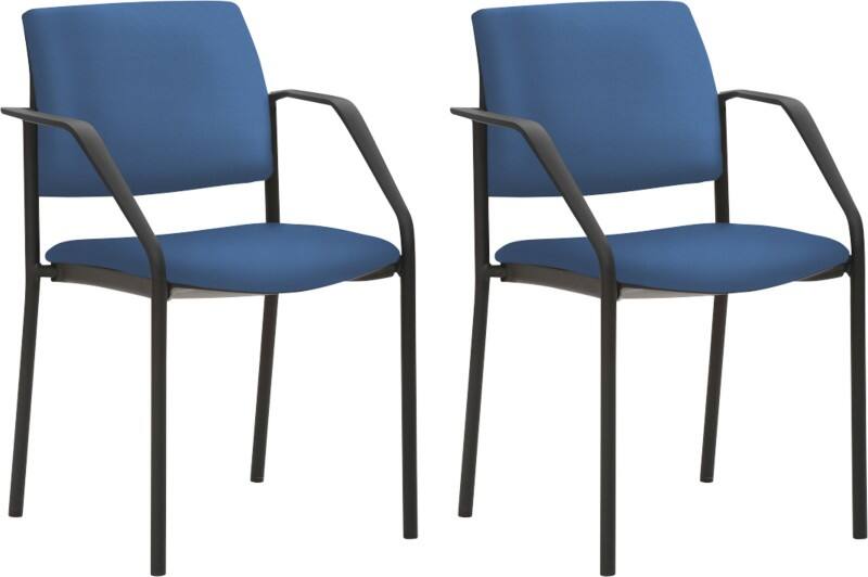 mayer sitzmöbel Stapelbare stoel Stof Vaste armleuning Blauw 120 kg 2518 590 x 560 x 830 mm 2 Stuks