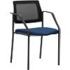 Mayer Sitzmöbel Stapelbare stoel Stof Vaste armleuning Blauw 2519 590 x 560 x 830 mm Pak van 2
