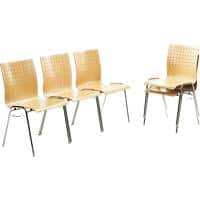 Mayer Sitzmöbel Stapelbare stoel Hout Beuken 2117 530 x 540 x 830 mm Pak van 2