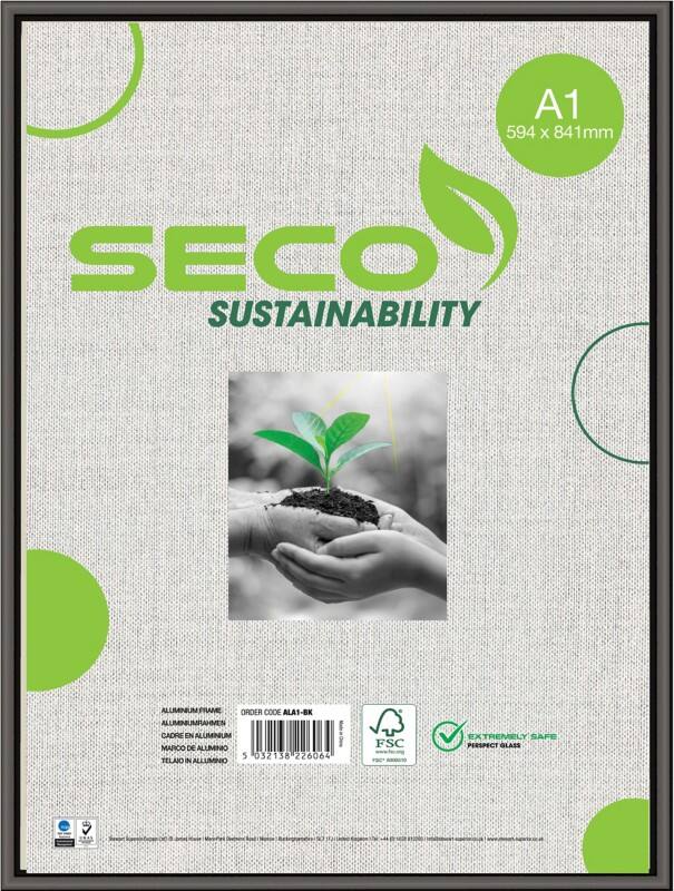 Cadre photo Seco A1 Noir ALA1-BK 60,4 (L) x 2,1 (P) x 85 (H) cm ALA1-BK