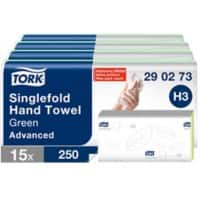 Tork Handdoekjes V-vouw Groen 2-laags 290273 15 Stuks à 250 Vellen