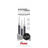 Pentel EnerGel Roller-navulling 0,4 mm Zwart LR7-3A 3 Stuks