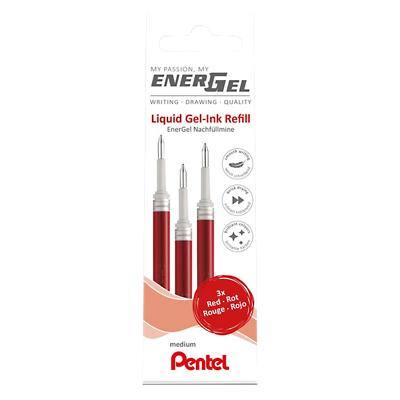 Pentel EnerGel Roller-navulling 0,4 mm Rood 3 Stuks