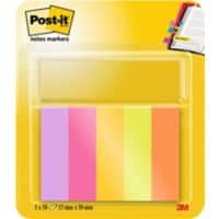 Index Post-it 1,3 x 4,5 mm Assortiment 50 feuilles Paquet de 5