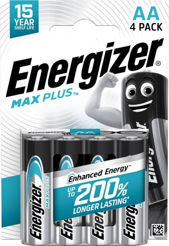 Pile Energizer Max Plus AA alcaline LR6 2 550 mAh 1,5 V 4 unités