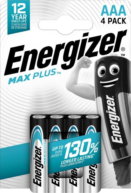 Pile Energizer Max Plus AAA alcaline LR03 1 200 mAh 1,5 V 4 unités