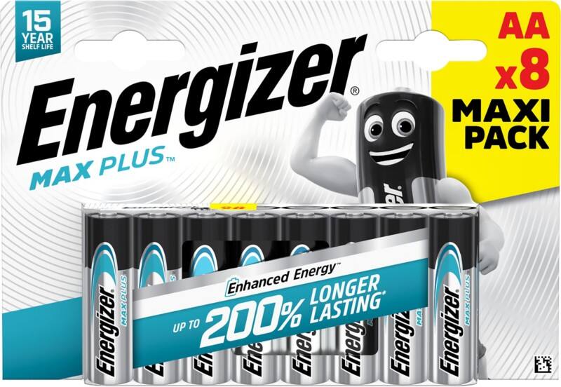 Pile Energizer Max Plus AA alcaline LR6 1,5 V 8 unités