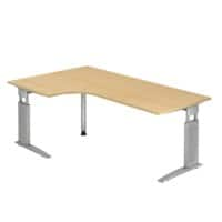 Hammerbacher Bureau US82 200X120CM Ahorn, zilver