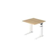 Bureau Hammerbacher US08 80 x 80 cm Blanc, Chêne