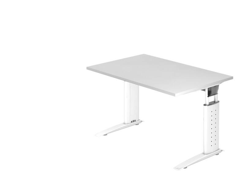 Bureau Hammerbacher VUS Hauteur ajustable Rectangulaire Blanc C-Pied 1200 (L) x 800 (P) x 860 (H) mm Acier, Aggloméré