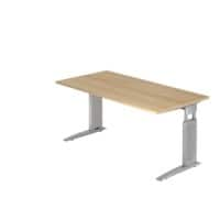 Hammerbacher Bureau US16 160X160CM Eiken, zilver