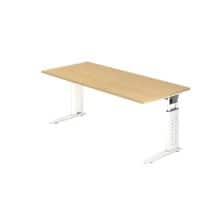 Bureau Hammerbacher US19 180 x 180 cm Blanc, Érable clair