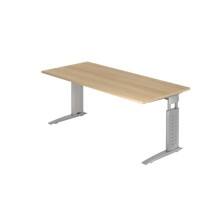 Hammerbacher Bureau US19 180X180CM Eiken, zilver